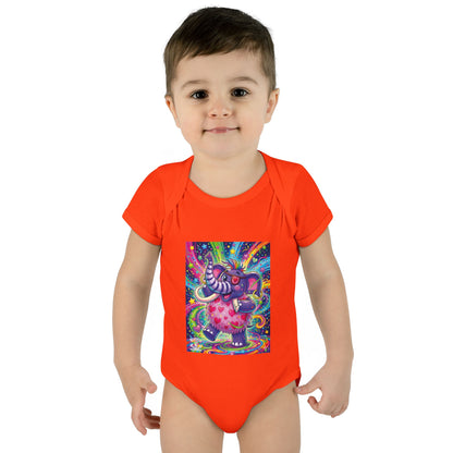 Piklez™ Infant Baby Rib Bodysuit – "Born to Celebrate!" Graphic | Smile Universe Collection