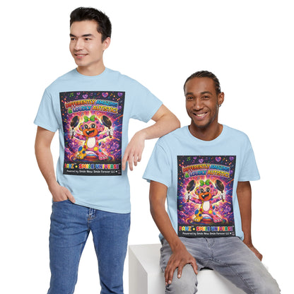 Panz™ Unisex Heavy Cotton™ Tee – "Differently Amazing & Loudly Autistic!" Graphic | Smile Universe Collection