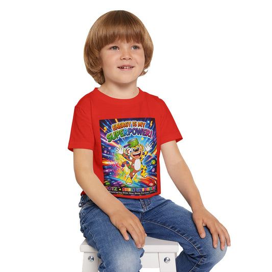 Potz™ Heavy Cotton™ Toddler T-Shirt – "Energy is My Superpower!" Graphic Tee | Smile Universe Collection