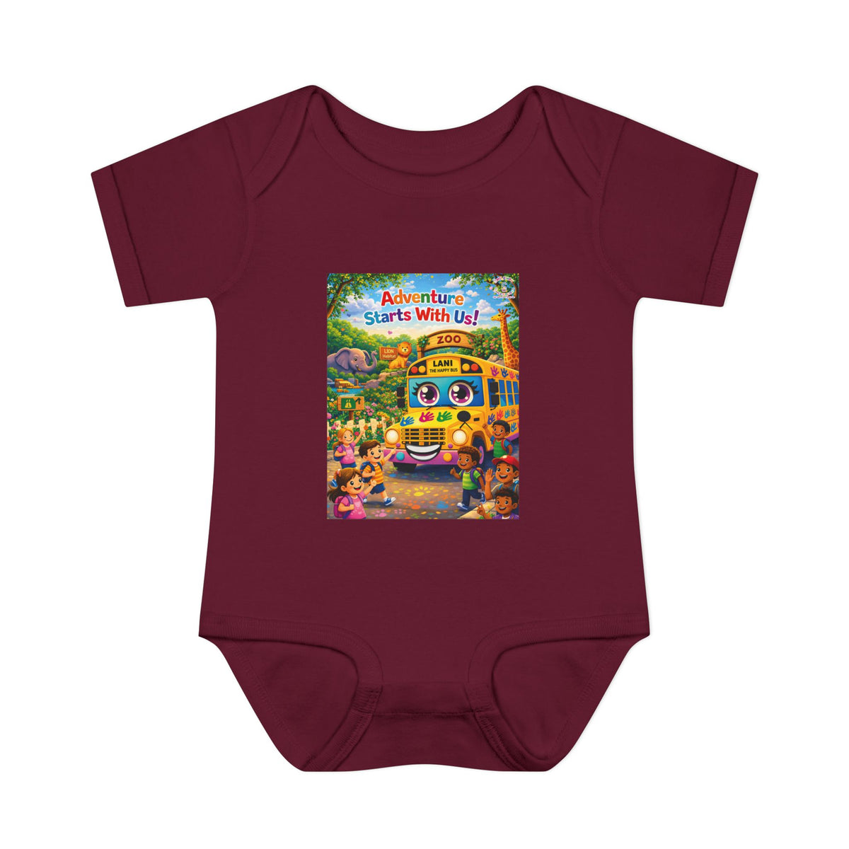 Lani™ Infant Baby Rib Bodysuit – "Adventure Starts With Us!" Graphic