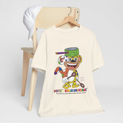 Potz™ Unisex Jersey Short Sleeve Tee – Playful Graphic Tee | Smile Universe Collection