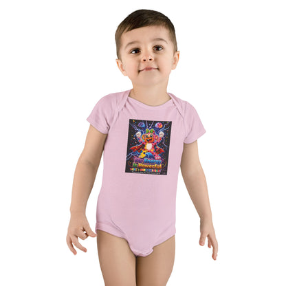 Panz™ Baby Short Sleeve Onesie® – "My Energy is Powerful" Graphic Bodysuit | Smile Universe Collection