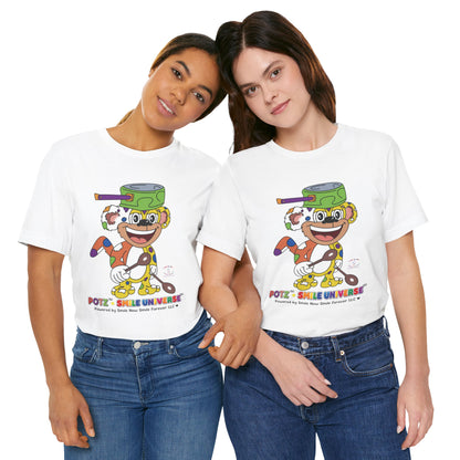 Potz™ Unisex Jersey Short Sleeve Tee – Playful Graphic Tee | Smile Universe Collection