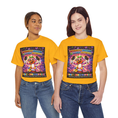 Panz™ Unisex Heavy Cotton™ Tee – "Differently Amazing & Loudly Autistic!" Graphic | Smile Universe Collection