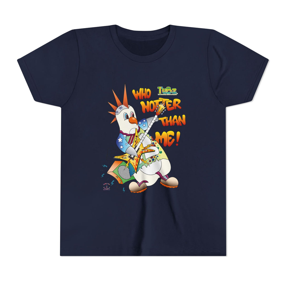 TuBz™ Rockstar Kids T-Shirt - "Who Hotter Than Me!" Graphic Tee | Smile Universe TuBz4Kidz Collection