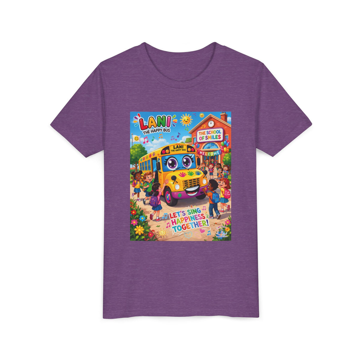 Lani™ Youth Short Sleeve Tee – "Let's Sing Happiness Together!" Graphic
