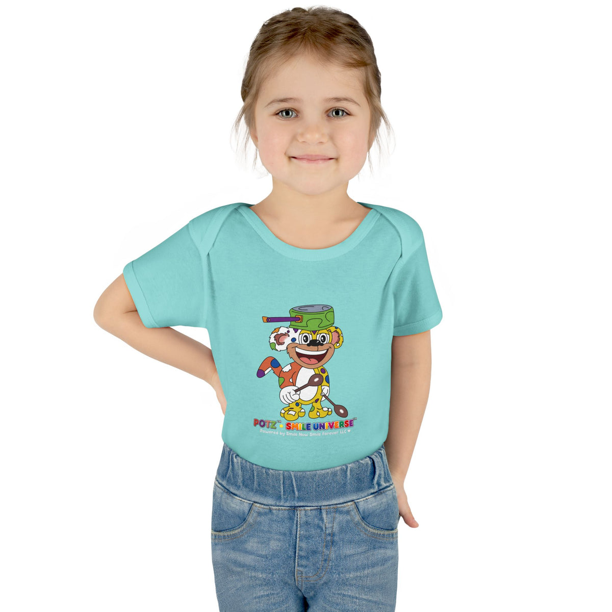 Potz™ Infant Baby Rib Bodysuit – Playful Chef Graphic Onesie | Smile Universe Collection