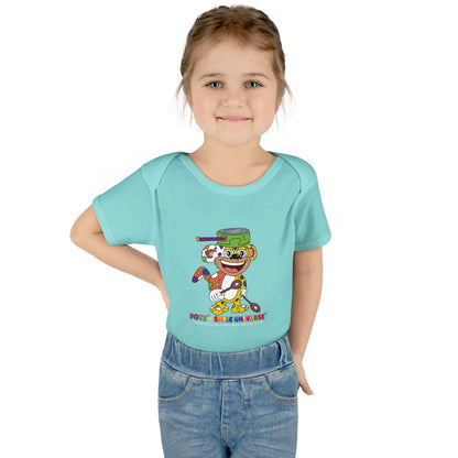 Potz™ Infant Baby Rib Bodysuit – Playful Chef Graphic Onesie | Smile Universe Collection