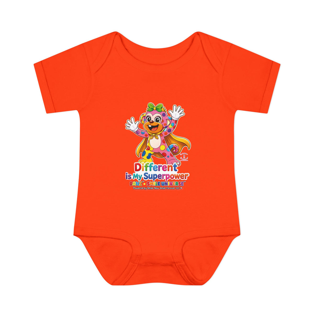 Panz™ Infant Baby Rib Bodysuit – "Different is My Superpower" Graphic | Smile Universe Collection