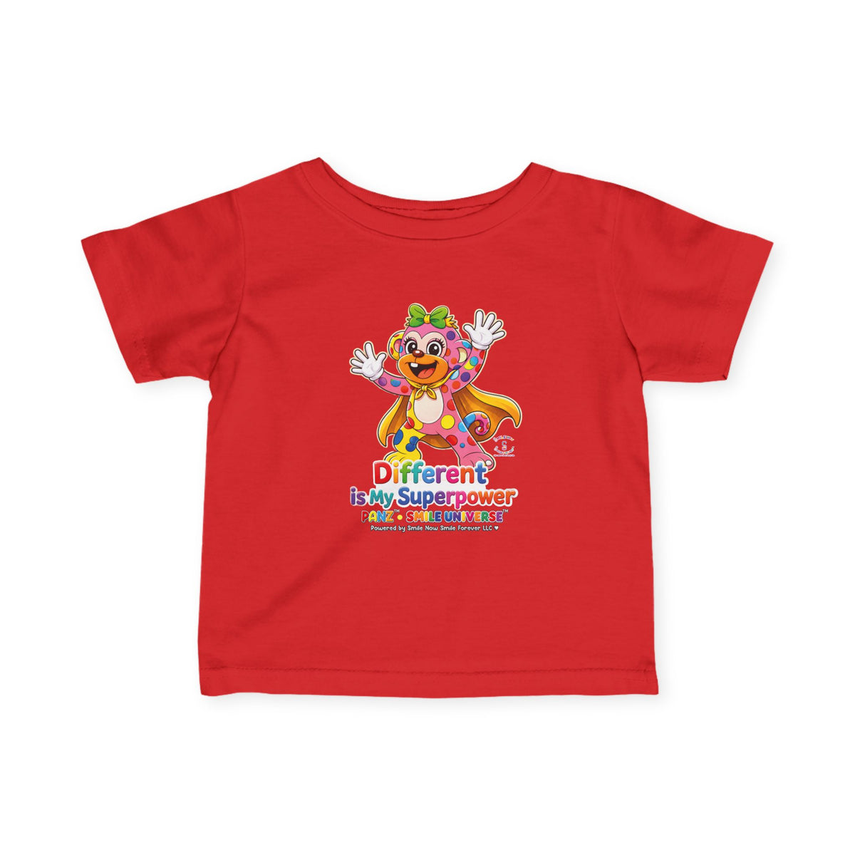 Panz™ Infant Fine Jersey Tee – "Different is My Superpower" Graphic | Smile Universe Collection