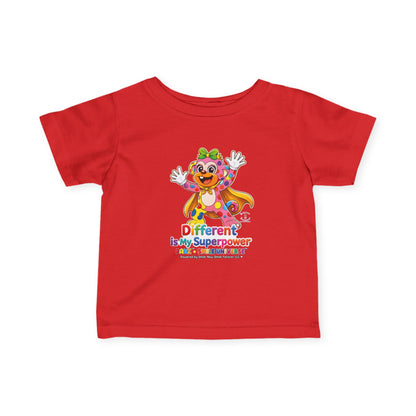 Panz™ Infant Fine Jersey Tee – "Different is My Superpower" Graphic | Smile Universe Collection