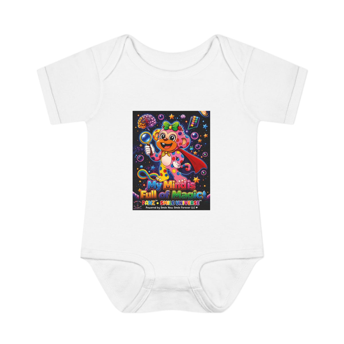 Panz™ Infant Baby Rib Bodysuit – "My Mind is Full of Magic" Graphic | Smile Universe Collection