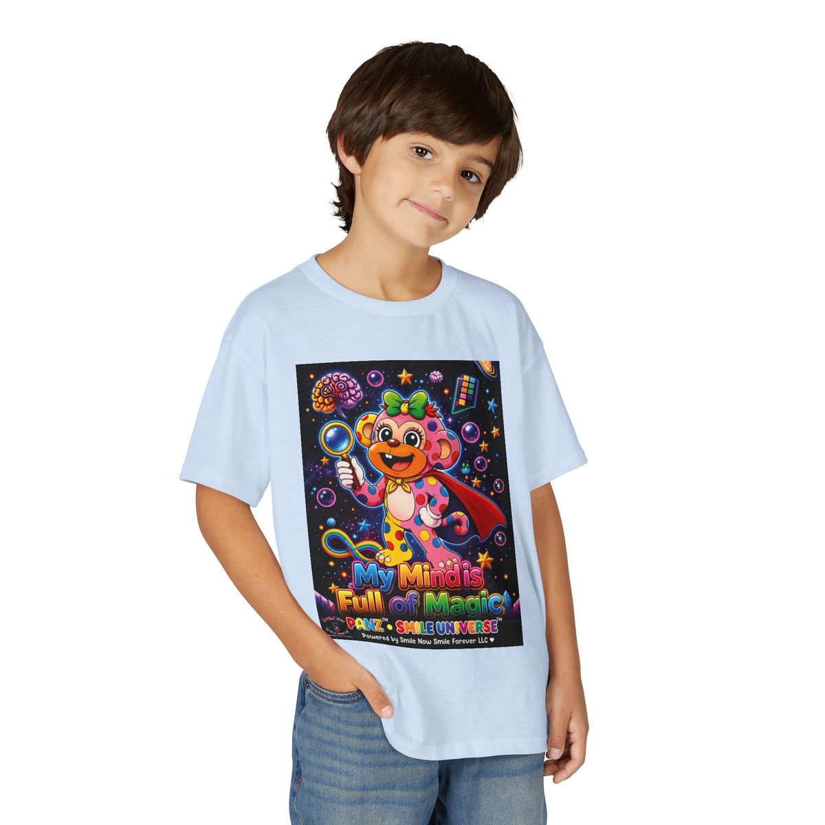Panz™ Youth DryBlend® T-Shirt – "My Mind is Full of Magic" Graphic | Smile Universe Collection