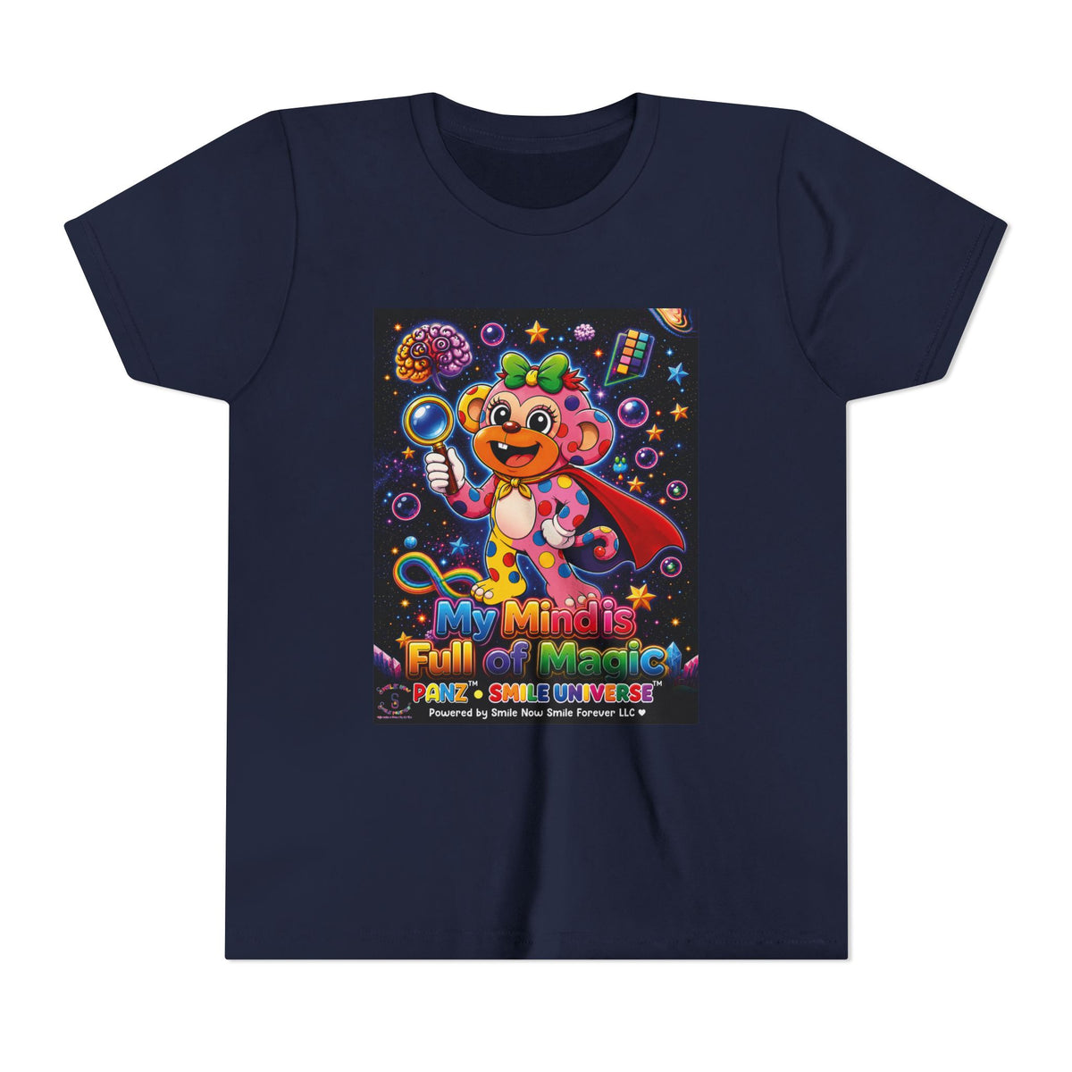 Panz™ Youth Short Sleeve Tee – "My Mind is Full of Magic" Graphic | Smile Universe Collection