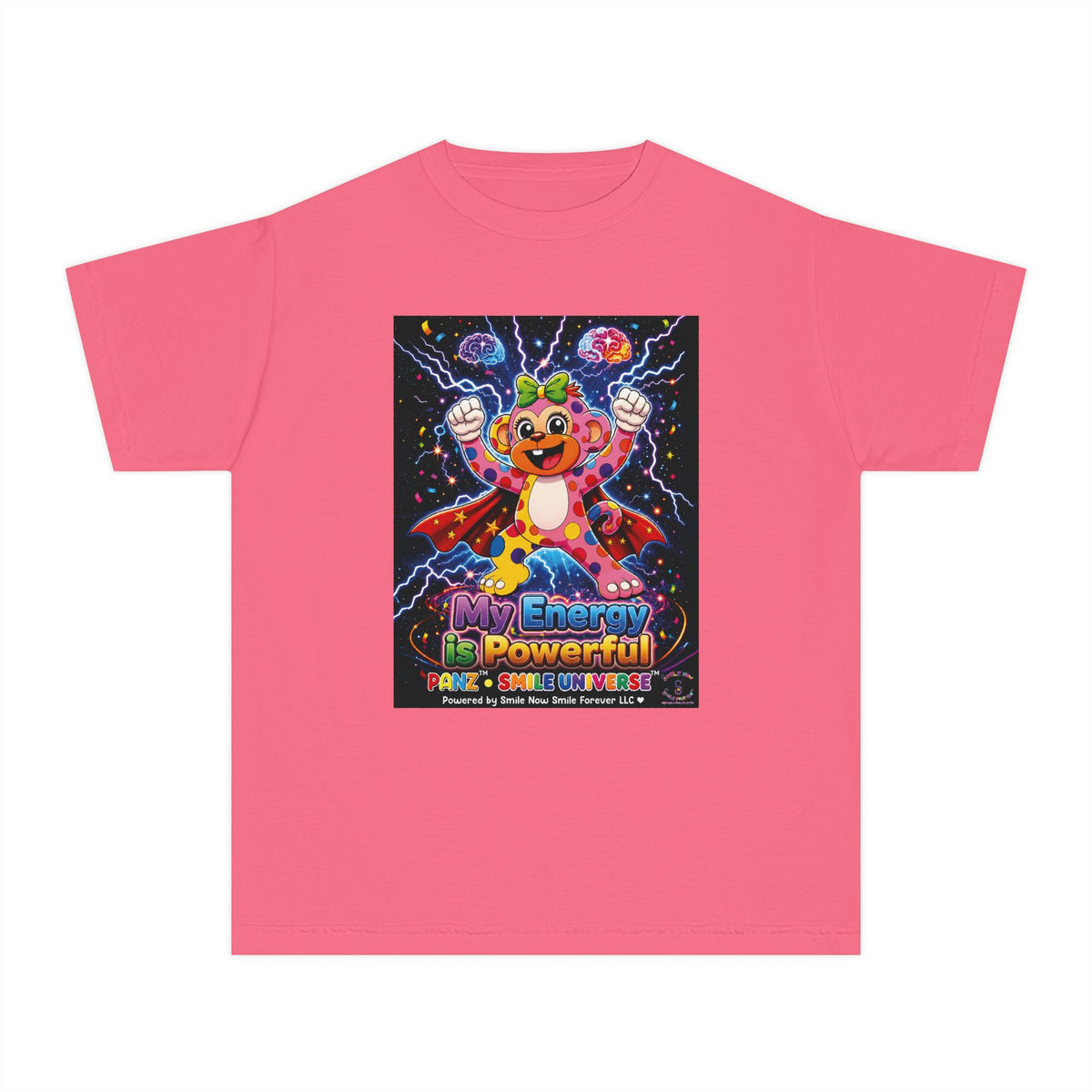 Panz™ Youth Midweight Tee – "My Energy is Powerful" Graphic Tee | Smile Universe Collection