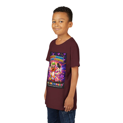 Panz™ Youth Short Sleeve Tee – "Differently Amazing & Loudly Autistic!" Graphic | Smile Universe Collection