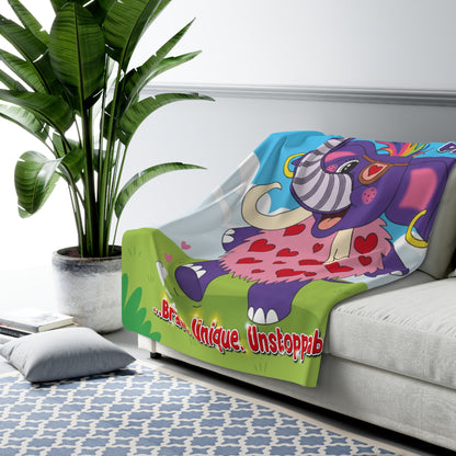 Piklez™ Sherpa Fleece Blanket – "Destined to Shine" Graphic | Smile Universe Collection