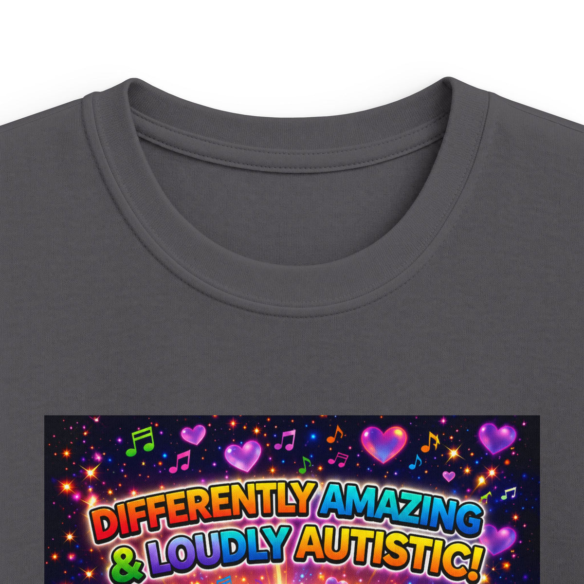 Panz™ Kids Softstyle Tee – "Differently Amazing & Loudly Autistic!" Graphic | Smile Universe Collection