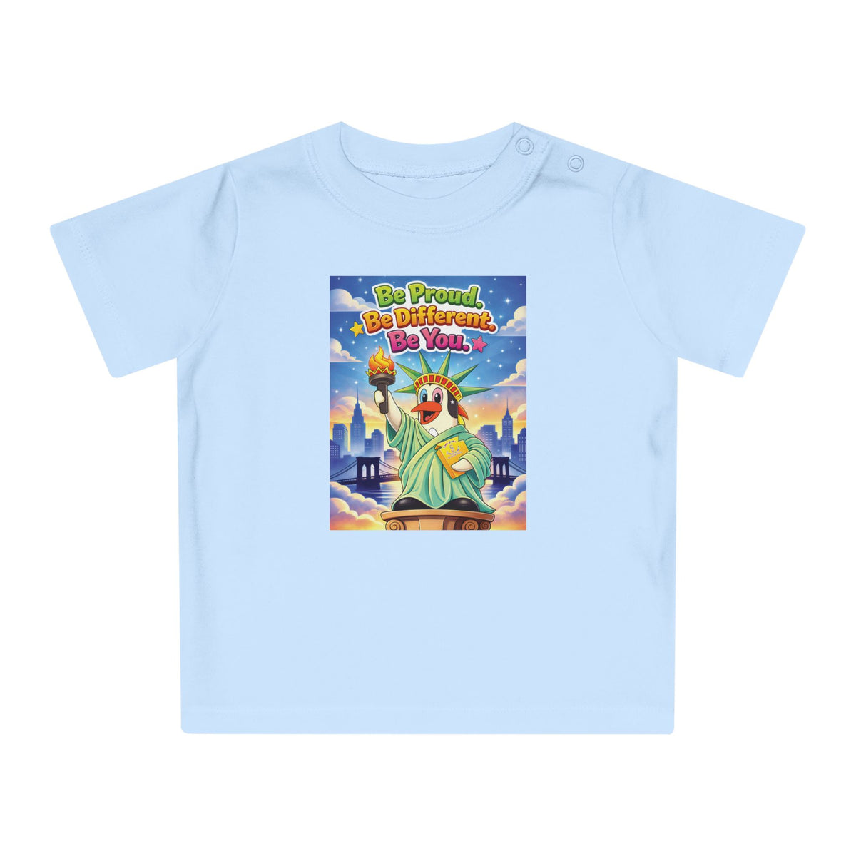 TuBz™ "Be Proud. Be Different. Be You." Baby T- Shirt - Cute Inspirational Infant Tee