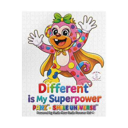 Panz™ Puzzle (110, 252, 520 & 1014-piece) – "Different is My Superpower" Graphic | Smile Universe Collection