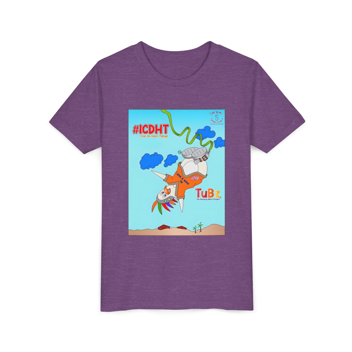 TuBz™ "I Can Do Hard Things" Youth T-Shirt - Motivational Kids Graphic Tee