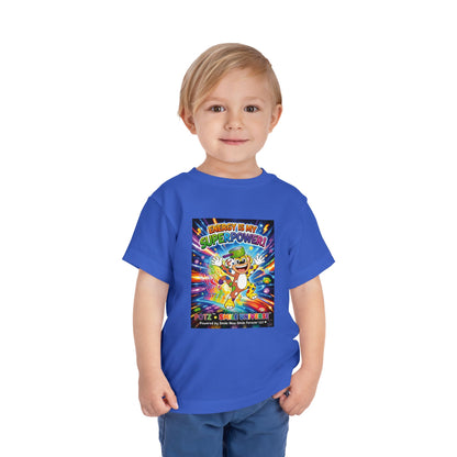 Potz™ Toddler Short Sleeve Tee – "Energy is My Superpower!" Graphic Tee | Smile Universe Collection