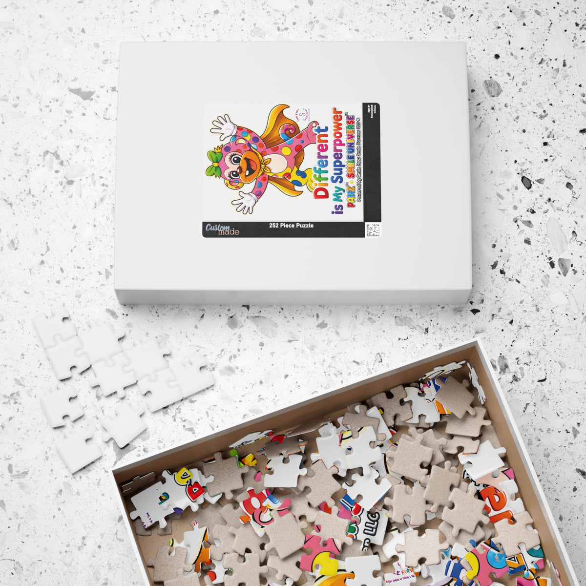 Panz™ Puzzle (110, 252, 520 & 1014-piece) – "Different is My Superpower" Graphic | Smile Universe Collection