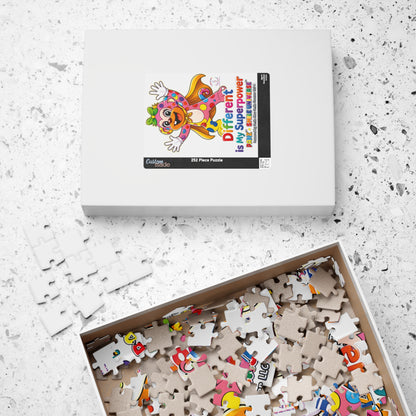 Panz™ Puzzle (110, 252, 520 & 1014-piece) – "Different is My Superpower" Graphic | Smile Universe Collection