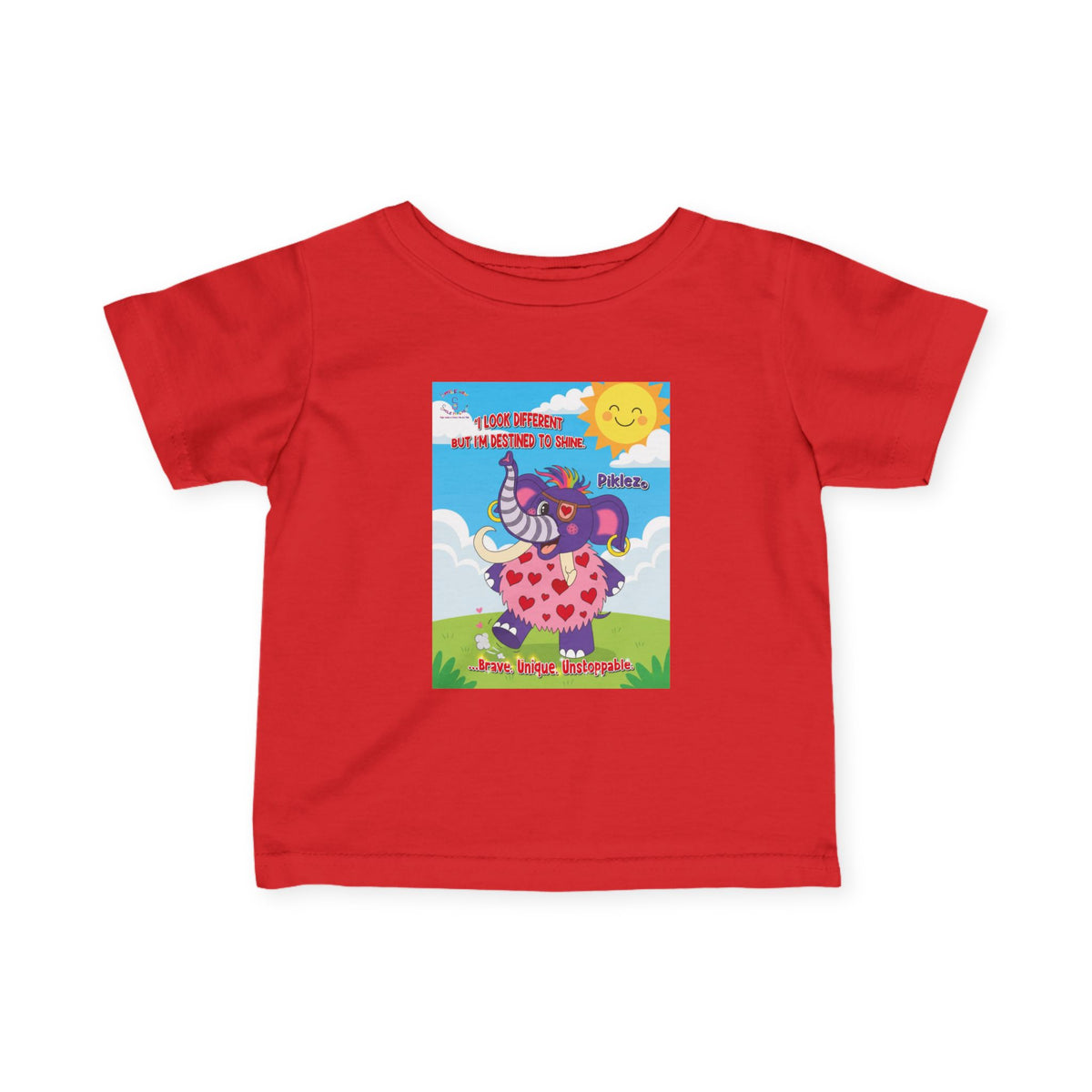 Piklez™ Infant Fine Jersey Tee – “Destined to Shine” Baby Shirt | Smile Universe Piklez Collection