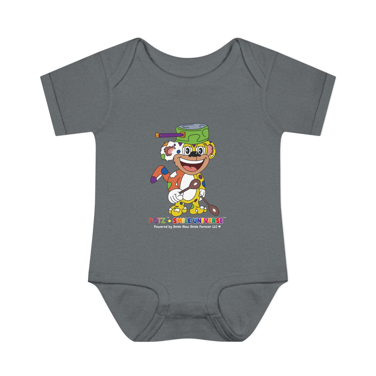 Potz™ Infant Baby Rib Bodysuit – Playful Chef Graphic Onesie | Smile Universe Collection