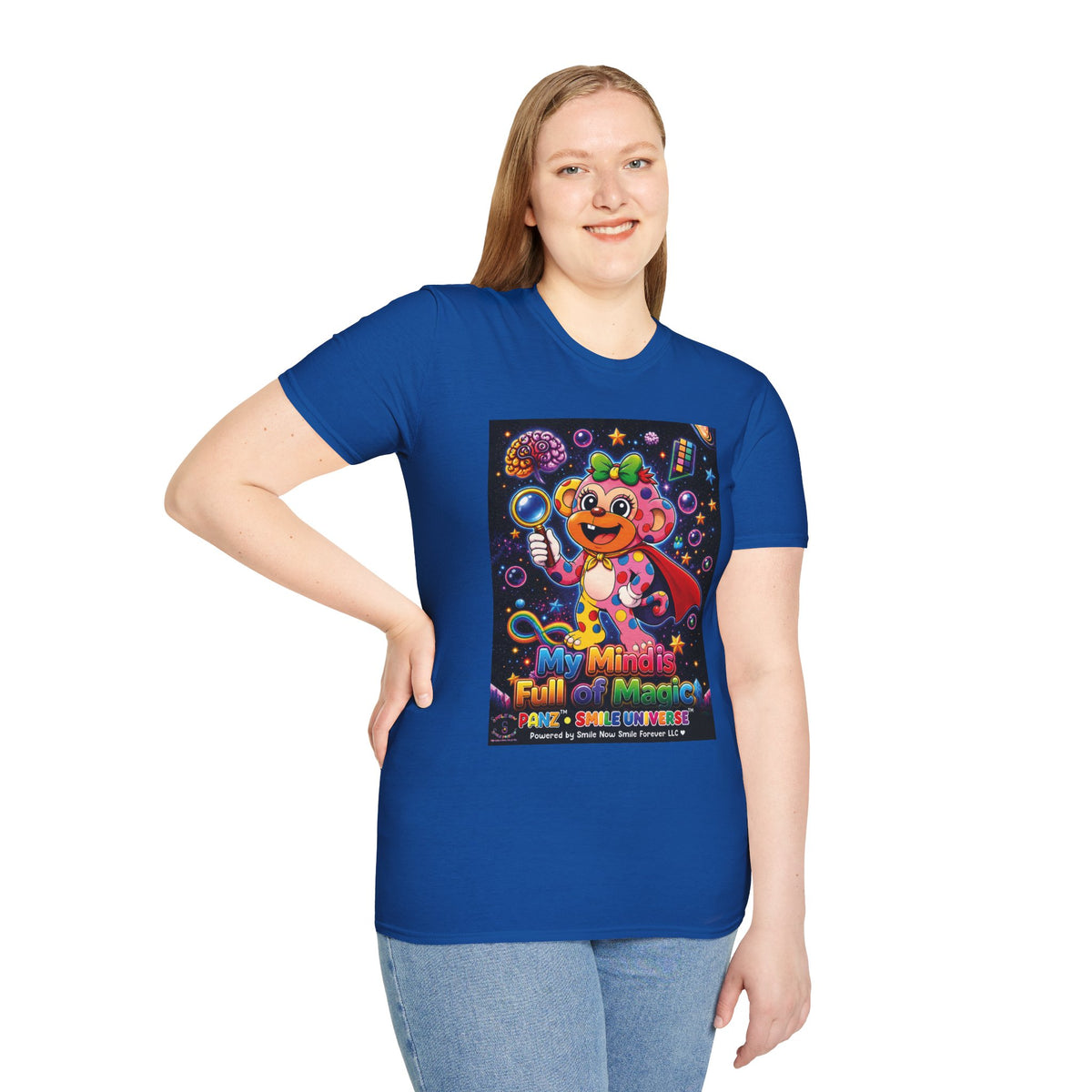 Panz™ Unisex Softstyle T-Shirt – "My Mind is Full of Magic" Graphic | Smile Universe Collection