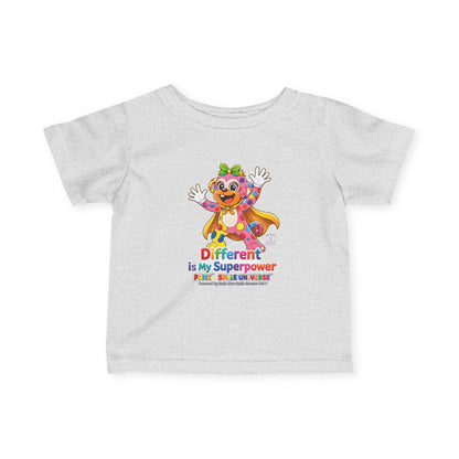 Panz™ Infant Fine Jersey Tee – "Different is My Superpower" Graphic | Smile Universe Collection