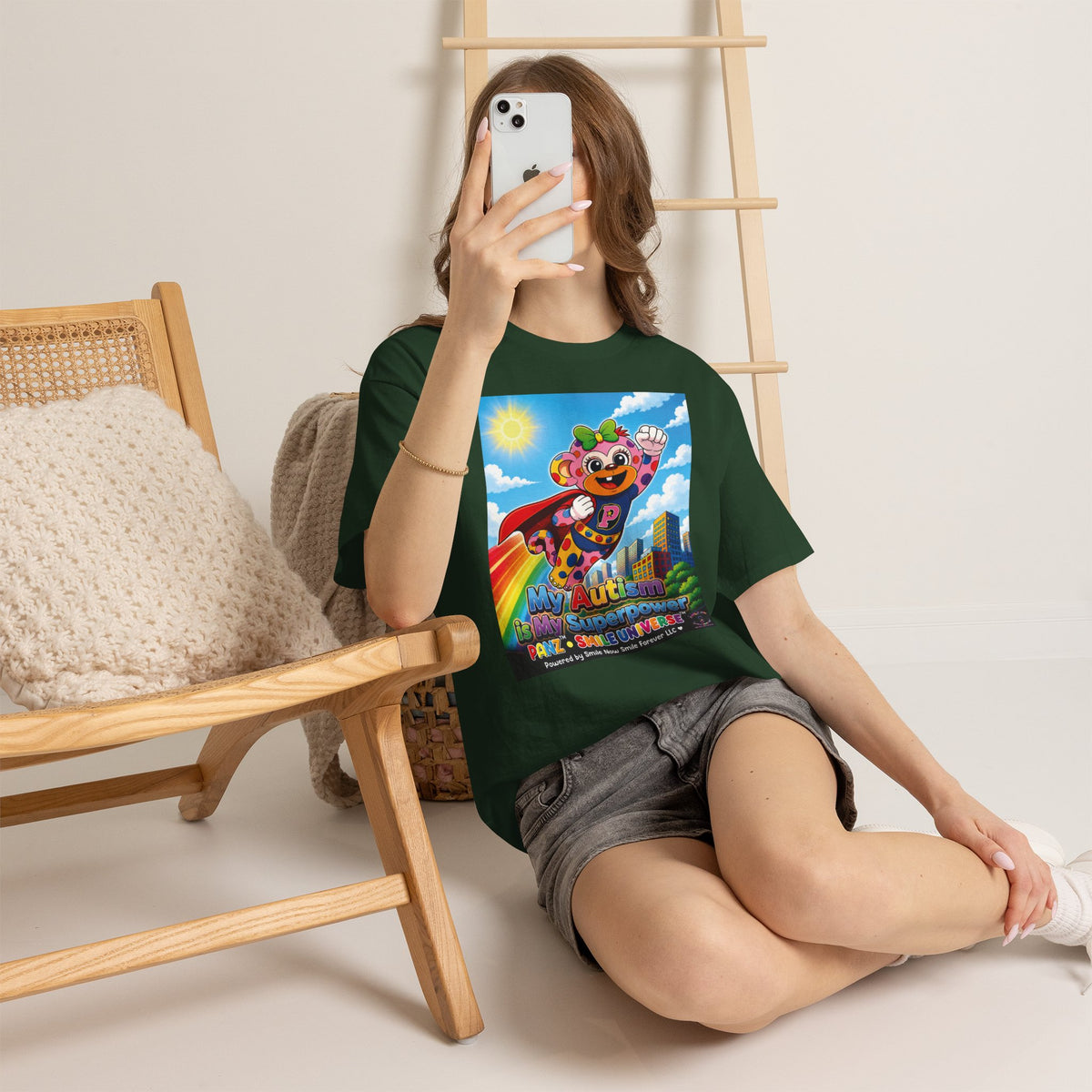 Panz™ Unisex Heavy Cotton™ Tee – "My Autism is My Superpower" Graphic | Smile Universe Collection