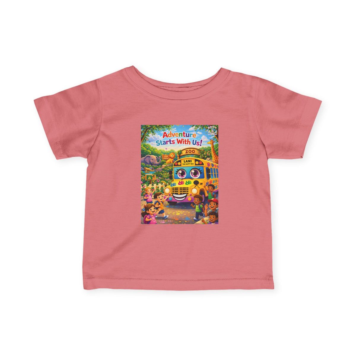 Lani™ Infant Fine Jersey Tee – "Adventure Starts With Us!" Graphic