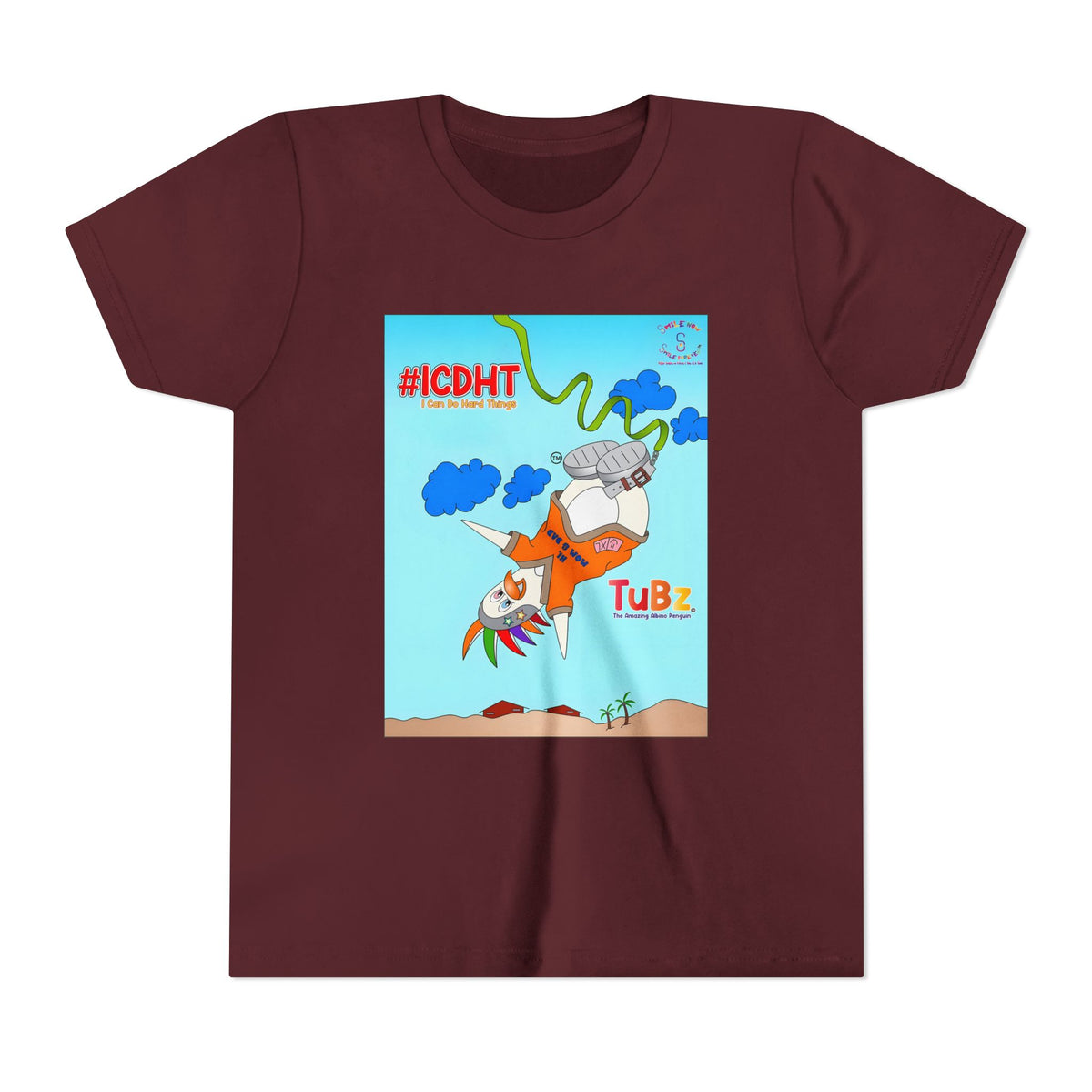 TuBz™ "I Can Do Hard Things" Youth T-Shirt - Motivational Kids Graphic Tee