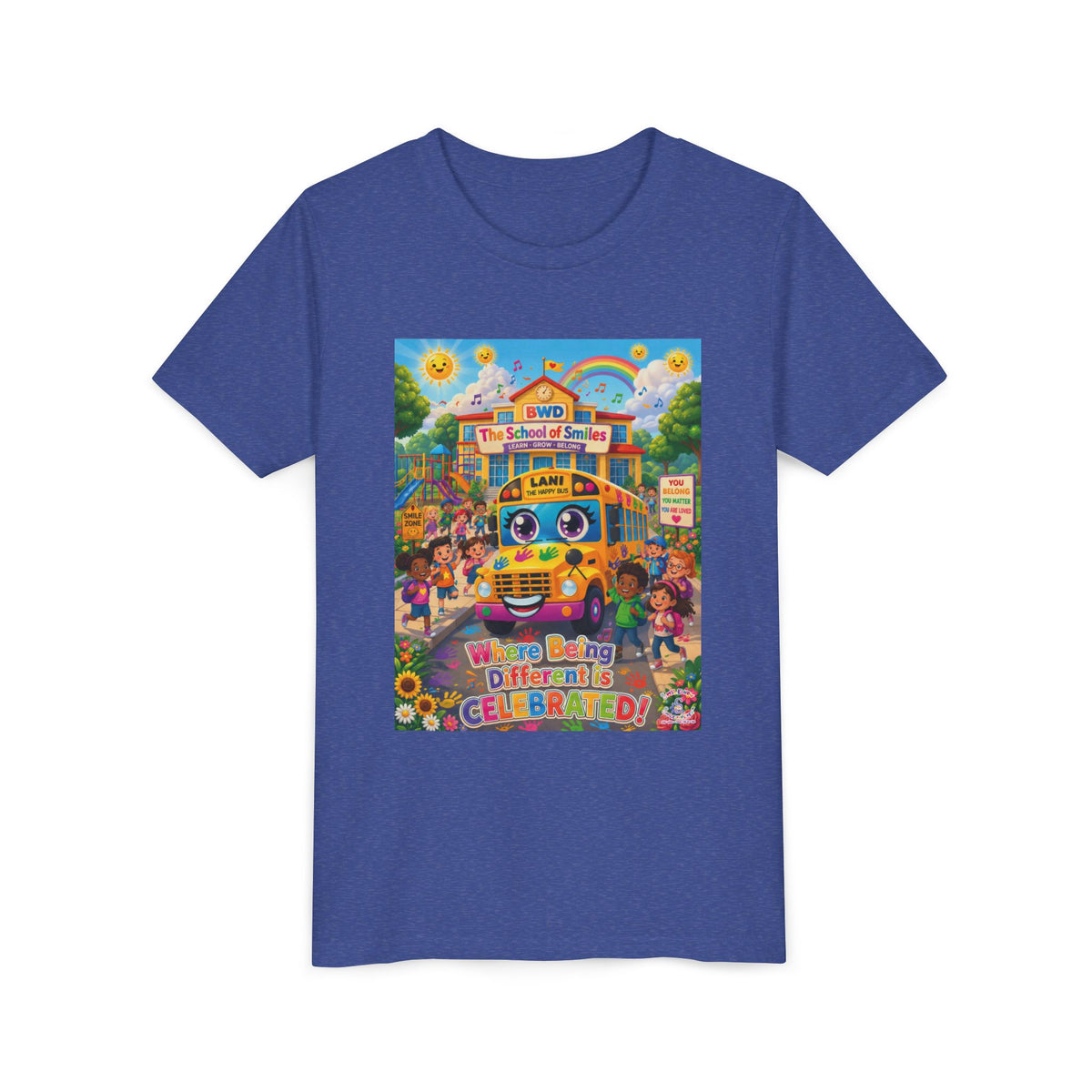 Lani™ Youth Short Sleeve Tee – "Where Being Different is CELEBRATED!" Graphic Shirt
