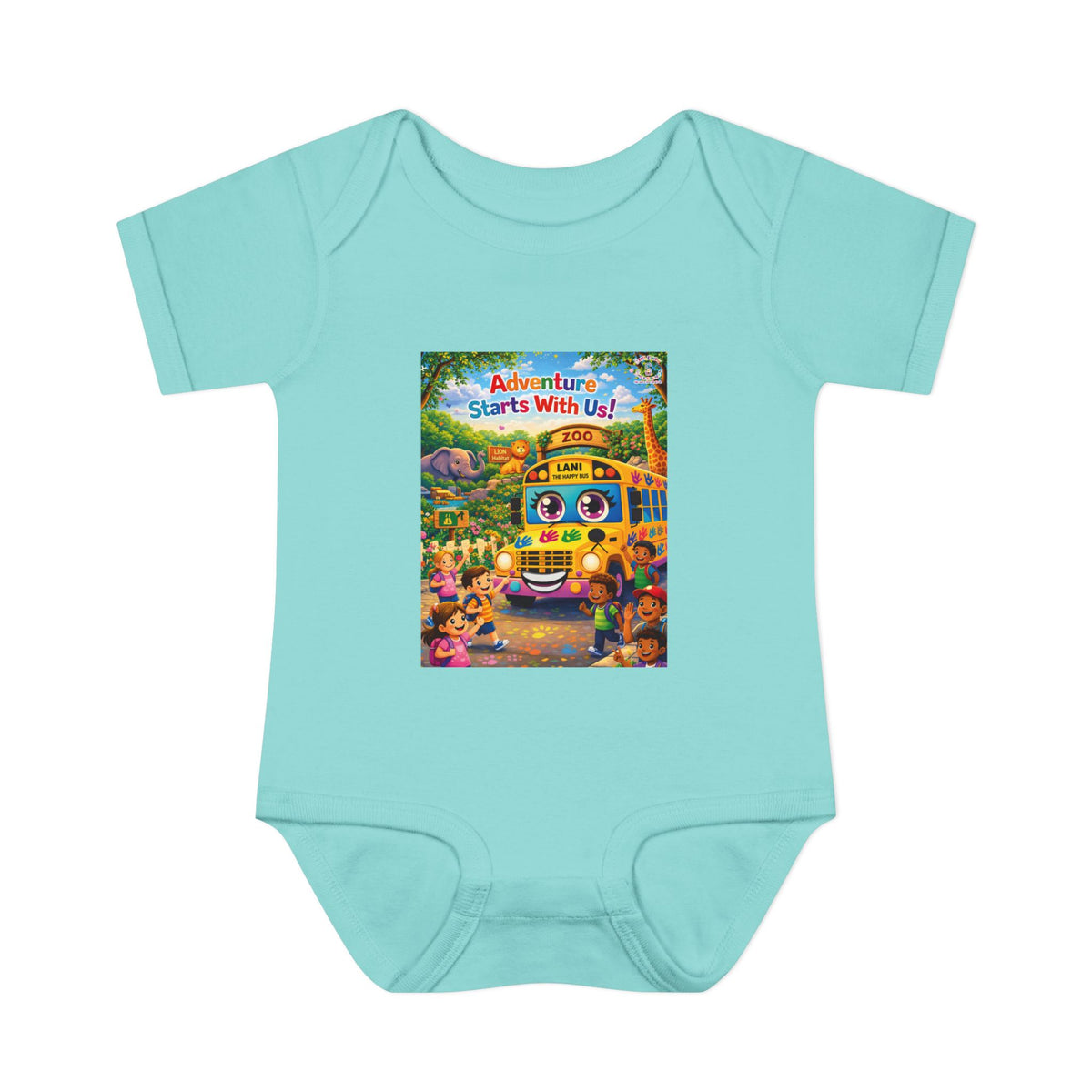 Lani™ Infant Baby Rib Bodysuit – "Adventure Starts With Us!" Graphic
