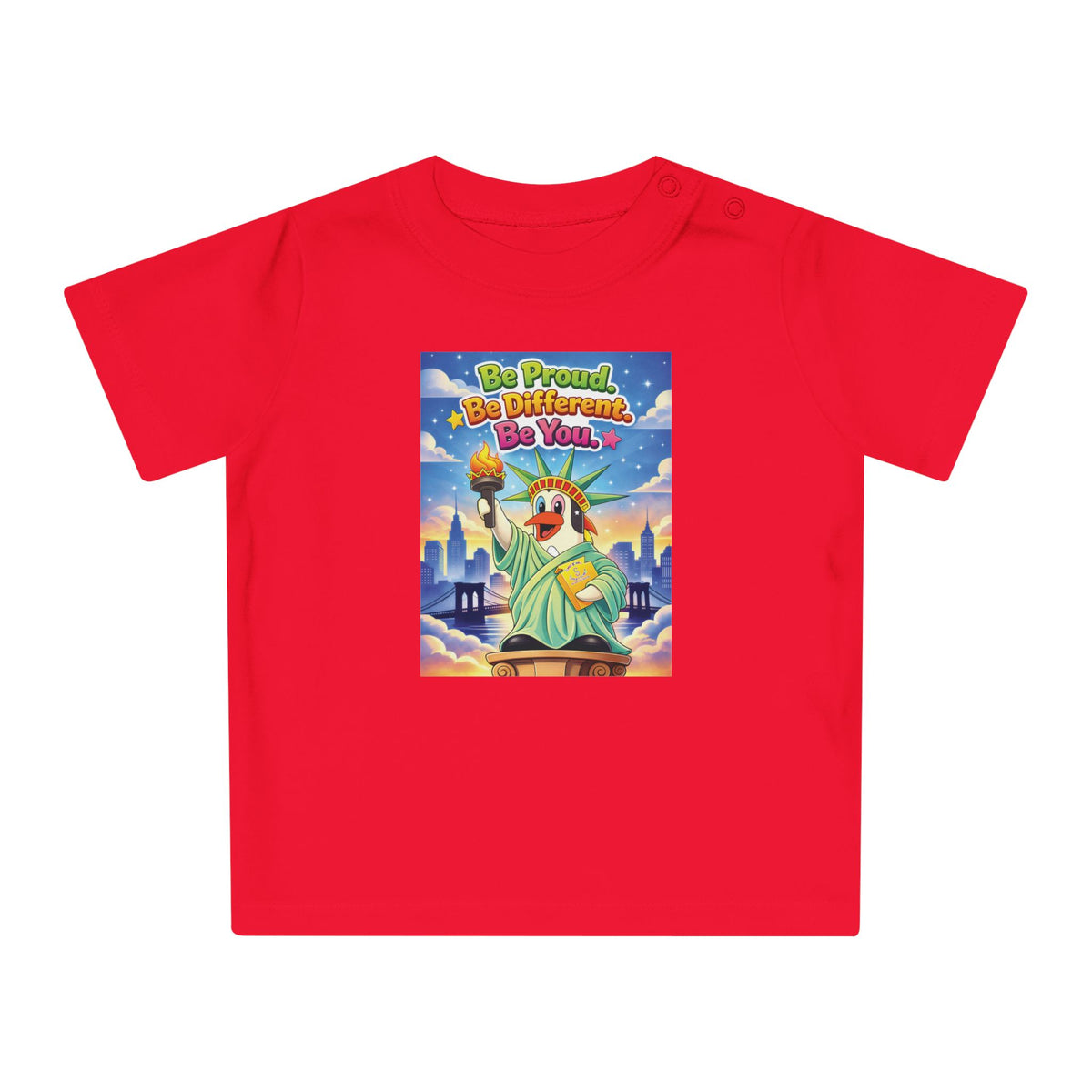 TuBz™ "Be Proud. Be Different. Be You." Baby T- Shirt - Cute Inspirational Infant Tee