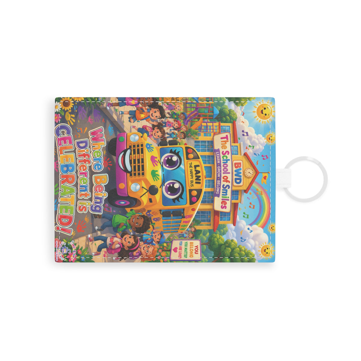 Lani™ Saffiano Leather Card Holder – "Where Being Different is CELEBRATED!" Graphic
