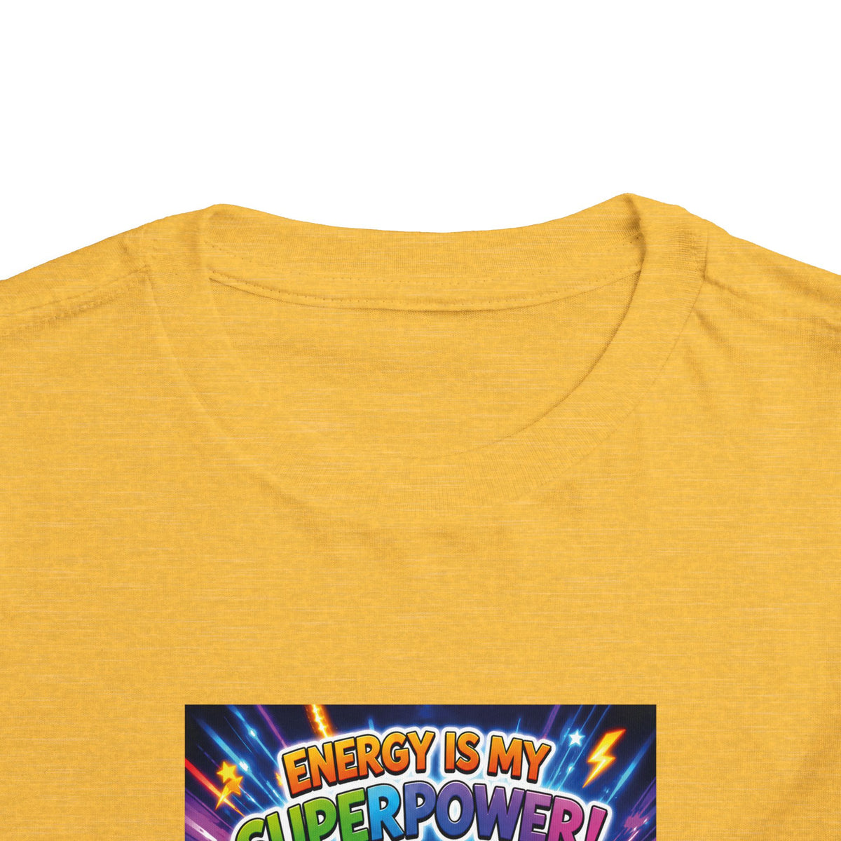 Potz™ Toddler Short Sleeve Tee – "Energy is My Superpower!" Graphic Tee | Smile Universe Collection