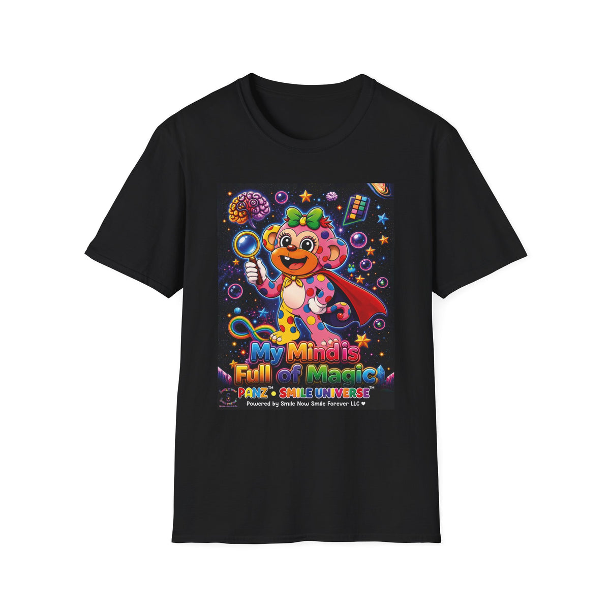 Panz™ Unisex Softstyle T-Shirt – "My Mind is Full of Magic" Graphic | Smile Universe Collection