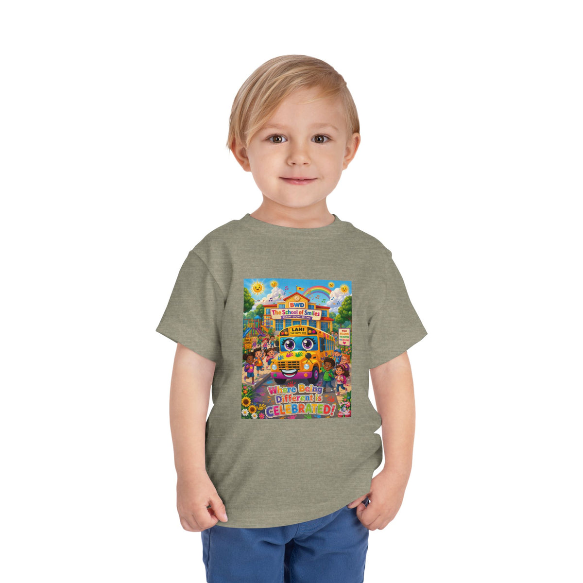 Lani™ Toddler Short Sleeve Tee – "Where Being Different is CELEBRATED!" Graphic Shirt