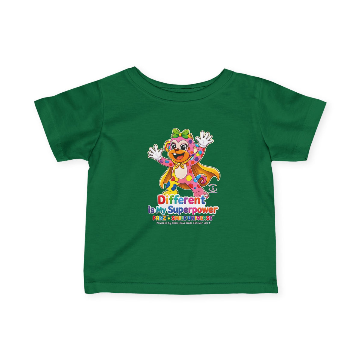 Panz™ Infant Fine Jersey Tee – "Different is My Superpower" Graphic | Smile Universe Collection