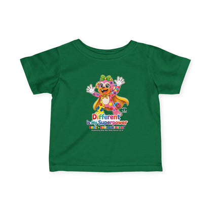 Panz™ Infant Fine Jersey Tee – "Different is My Superpower" Graphic | Smile Universe Collection