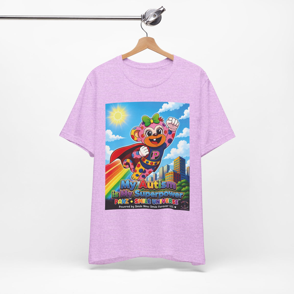 Panz™ Unisex Jersey Short Sleeve Tee – "My Autism is My Superpower" Graphic | Smile Universe Collection