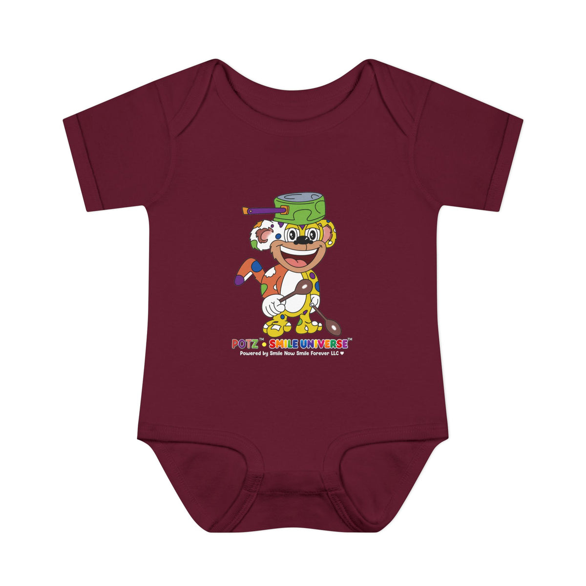 Potz™ Infant Baby Rib Bodysuit – Playful Chef Graphic Onesie | Smile Universe Collection