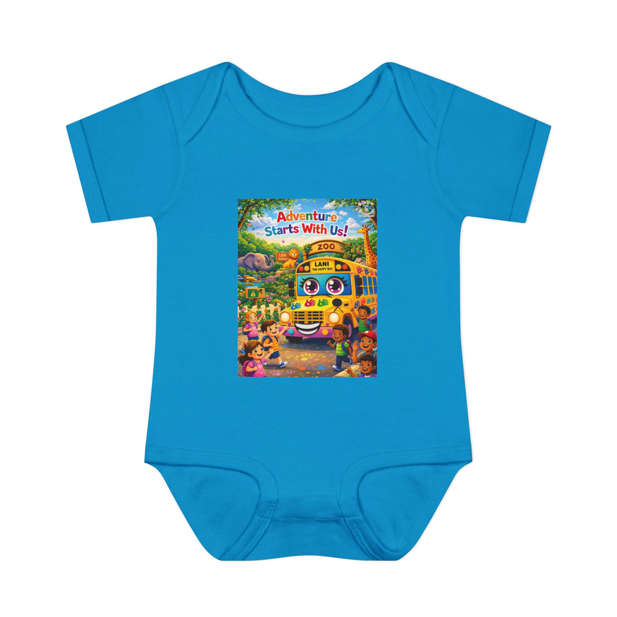 Lani™ Infant Baby Rib Bodysuit – "Adventure Starts With Us!" Graphic