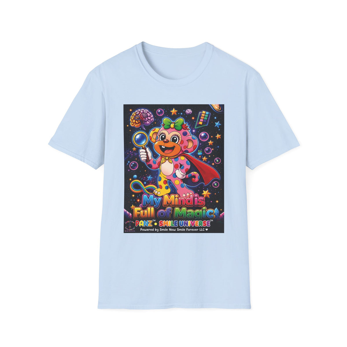 Panz™ Unisex Softstyle T-Shirt – "My Mind is Full of Magic" Graphic | Smile Universe Collection