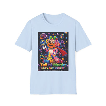Panz™ Unisex Softstyle T-Shirt – "My Mind is Full of Magic" Graphic | Smile Universe Collection