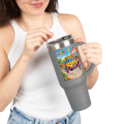 Lani™ 40oz Insulated Travel Mug – "Let's Sing Happiness Together!" Graphic